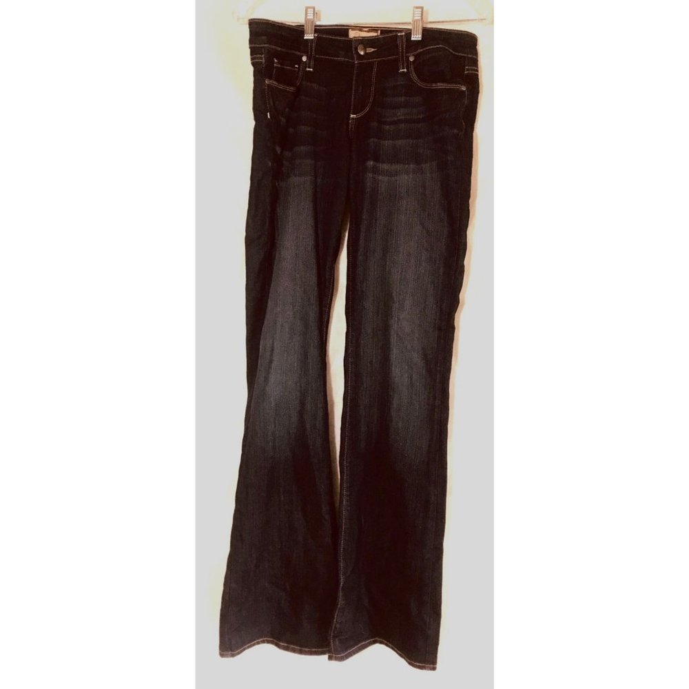 Paige Canyon Boot Cut Jeans Women's Size 28 Mid Rise Dark Wash Stretch
